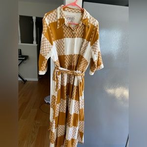 Ace & jig coco dress in clove size XL